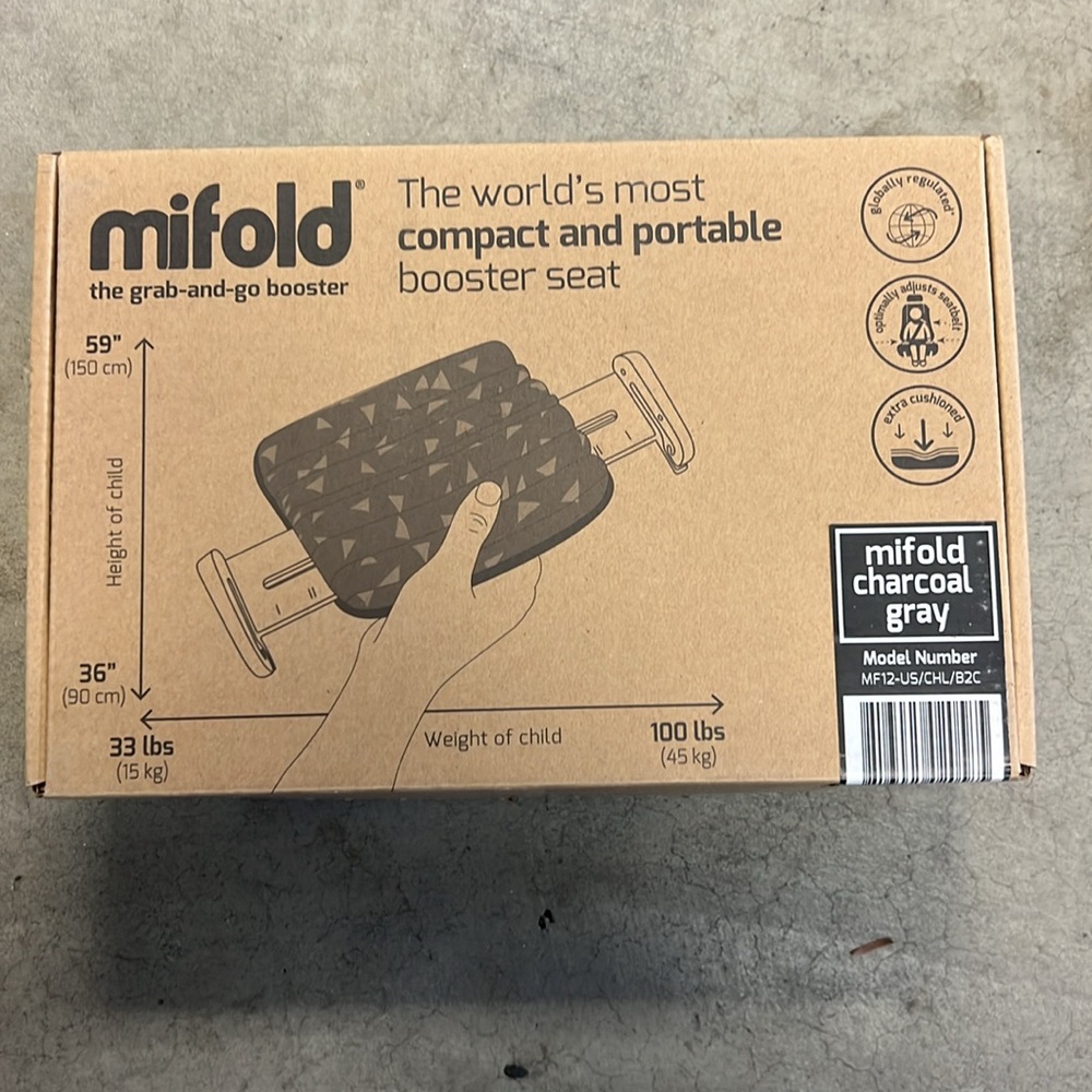 Mifold compact portable booster seat